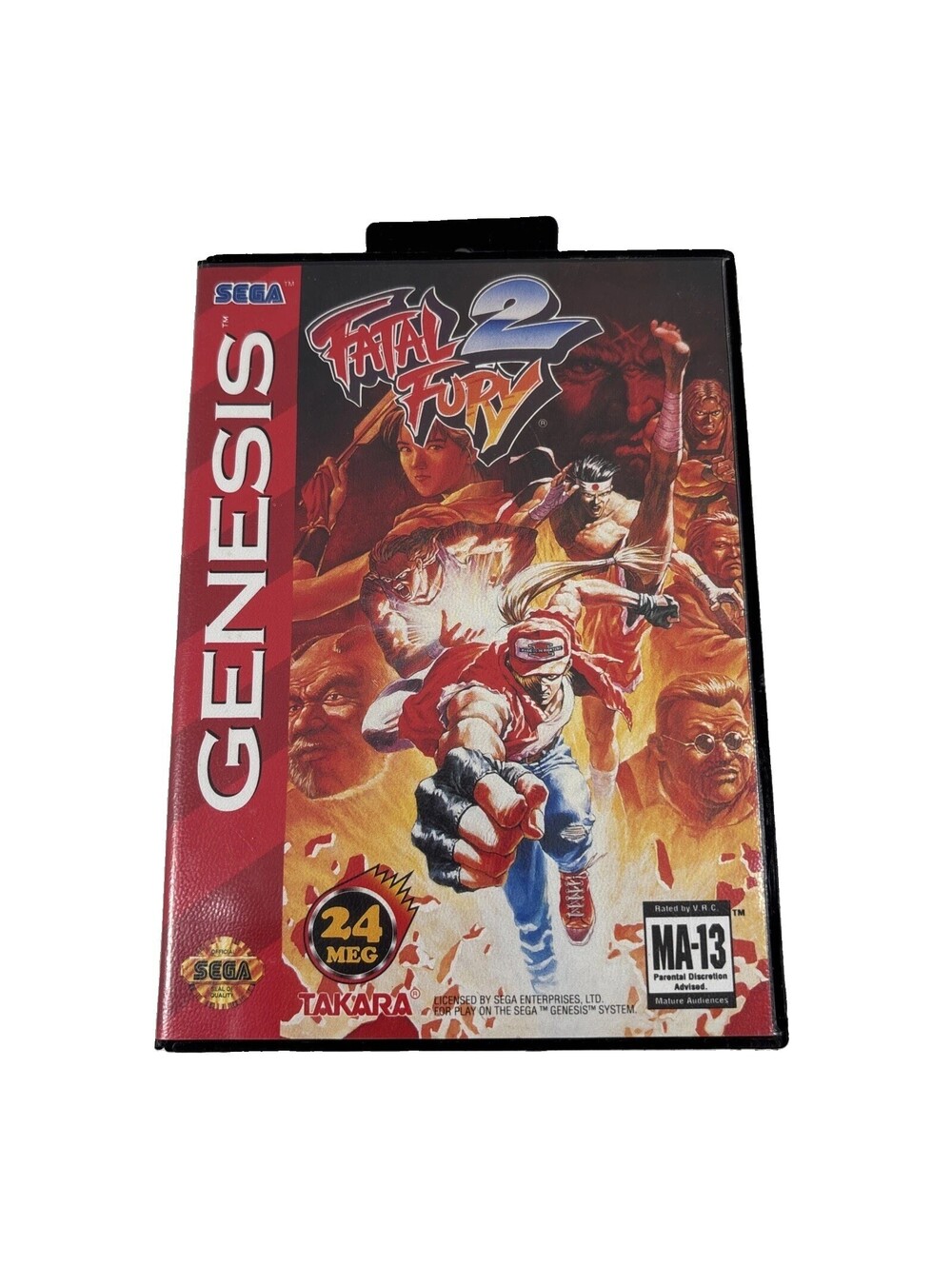 Takara Fatal Fury 2 Sega Genesis CIB Complete w/ Case Cartridge & Manual Tested